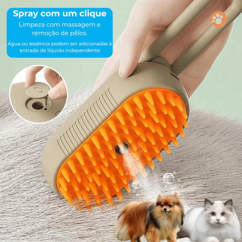 Escova a Vapor para Gatos e Cães